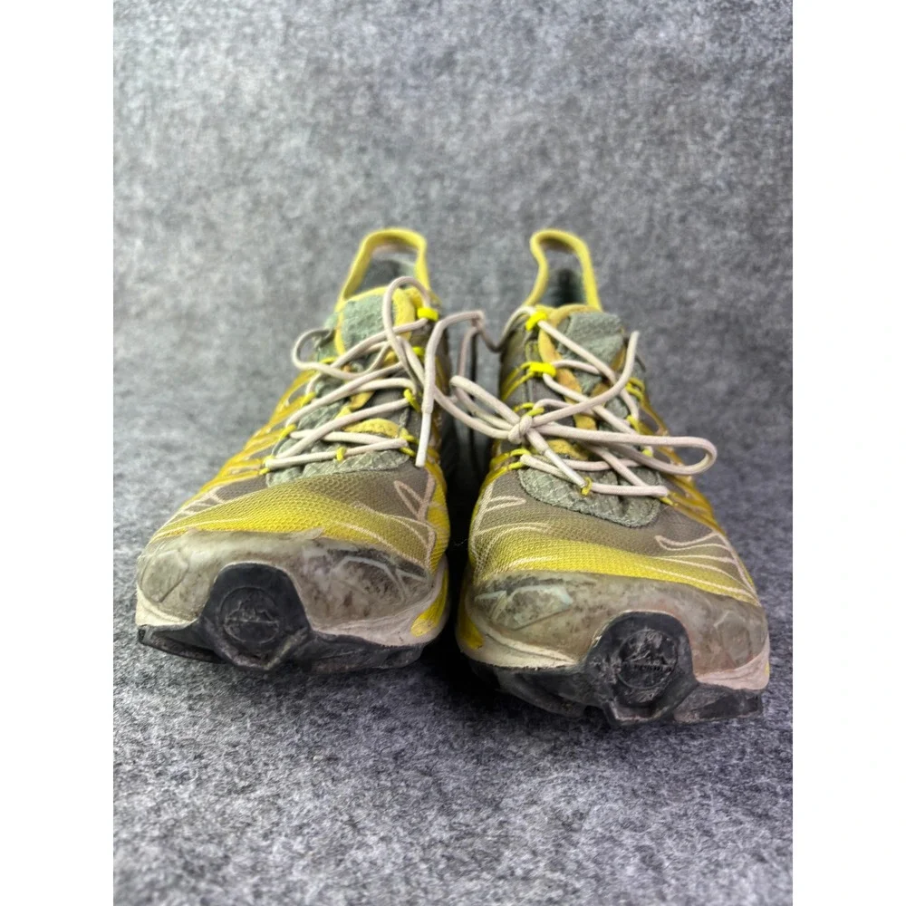 La Sportiva Mutant Trail Running Shoes Womens 9.5 Yellow Green Technical Rugged - Picture 2 of 9